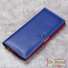 Большой женский кошелек Rainbow из натуральной кожи DR. BOND PR-210302-34620 синий