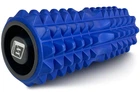 Массажный ролик EasyFit Grid Roller 33 см v.1.2 с заглушками с двух сторон (синий)