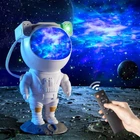 Детский светильник ночник проектор звездного неба галактики Космонавт на Луне Sky Star Astronaut Lamp с пультом ДУ таймером и сменными режимами свечения