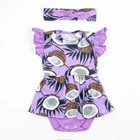 Боди платье с повязкой для новорожденных Dexter`s violetnut 80 см