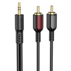 Аудіо-кабель BOROFONE BL11 3.5mm to double RCA audio cable Black (BL11B)