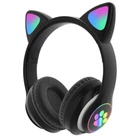 Бездротові Bluetooth навушники з котячими вушками та кольоровою підсвіткою Cat VZV-23M