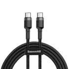 Кабель Baseus Cafule PD2.0 60W flash charging USB cable Type-C to Type-C 20V 3A 2m Black (CATKLF-HG1)