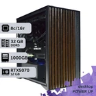 Рабочая станция PowerUp Desktop #636 Ryzen 7 9700х/32 GB/SSD 1TB/GeForce RTX 5070 12GB для 3D моделирования видеомонтажа рендеринга для инженеров и архитекторов