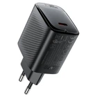 Сетевое зарядное устройство 45W GaN с быстрой зарядкой USB-C, защита от перегрева, черный