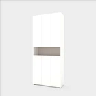 Шкаф Metkas Home B001 900x350x2130 ЛДСП Белый снег - Кашемир