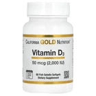Витамин Д3 D3 2000 МЕ California Gold Nutrition 90 капсул из рыбьего желатина