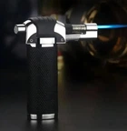 Портативний міні пальник з п'єзопідпалом 9960 Refillable Butane Child Resistant Чорний (VS7007125)