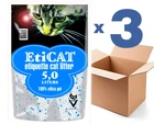 Наповнювач для котячого туалету силікагелевий Eticat 5.0L комплект 3 штуки