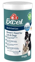 Витамины 8in1 Excel Brewers Yeast для собак и кошек, пивные дрожжи с чесноком, для кожи и шерсти 1430 штук