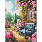 Алмазная мозаика "Цветочный сад" Идейка AMO8140, 30x40 см