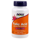 Витаминно-минеральный комплекс NOW Folic Acid 800 мкг 250 таблеток