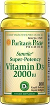 Витаминно-минеральный комплекс Puritan's Pride Vitamin D3 2000 МЕ 100 капсул