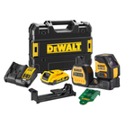 Профессиональный уровень лазерный линейный DeWALT DCE088D1G18 : с АКБ, 30м, 2 лучи зеленые