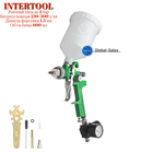 Пневмопистолет лакокрасочный HVLP Intertool верхний бак 600 мл x 1.3 мм с регулятором (PT-0102)
