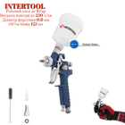 Пневмопистолет лакокрасочный HVLP Intertool верхний бак 125 мл x 0.8 мм (PT-0101)