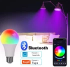 Умная лампочка RGB смарт лампа 15 Вт smart lights умное освещение lamp smart разноцветная LED лампа E27 с Bluetooth управлением через приложение Tuya