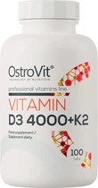 Витаминно-минеральный комплекс OstroVit Vitamin D3 4000 + K2 100 таблеток (5903246220278)