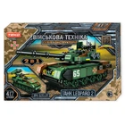 Конструктор “Военная техника” 49551 Teko, 417 деталей, танк LEOPARD 2 + ЗРК OZELOT, сборная модель