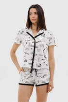Піжама: сорочка та шортики Roksana 48(XL) Чорний (110446)