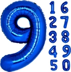 Фольгована надувна цифра "9" синя 80 см (830859)