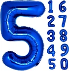 Фольгована надувна цифра "5" синя 80 см (830855)