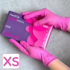 Рукавички нітрилові яскраво рожевого кольору Mediok Rose Lake розмір XS 100 шт