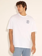 Футболка хлопковая длинная мужская U.S. Polo Assn G081SZ011-000-1931799(beyaz) M Белая с принтом (8683857761601)