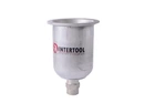 Бачок для краскопульта HVLP Intertool 125 мл металлический резервуар для краски с внутренней резьбой M14 (DR-P_33IT)