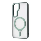 Чехол противоуданый с поддержкой MagSafe WAVE Premium Attraction Case для Samsung Galaxy S24 Green