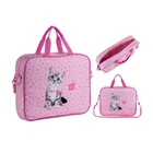Сумка-портфель А4 Kite Studio Pets "Котик" 34х27х7 см тканева рожева (SP25-589-1)