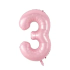 Фольгована кулька Цифра 3, ніжно рожева (baby pink), 76 см