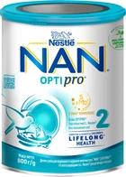 Дитяча суміш молочна суха NAN 2 Optipro з 5 олігосахаридами та L. Reuteri для дітей від 6 місяців 800 г (8445291444256)