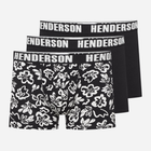 Набір трусів боксерів чоловічих бавовняних 3 шт Henderson Orchid 42743-MLC M Чорний/Білий (5903972382189)