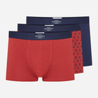 Zestaw majtek męskich typu bokserki 3 szt Henderson Oxbow 42748-MLC 2XL Granatowy/Czerwony (5903972382479)
