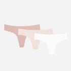 Zestaw damskich majtek bikini 3 szt Henderson Neony 42843-K002 S Różowy/Beżowy/Biały (5903972507650)