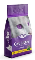 Наполнитель бентонитовый для кошачьих туалетов с ароматом лаванды Catfun 5 л