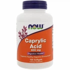 Каприлова кислота, Caprylic Acid, Now Foods, 600 мг, 100 капсул