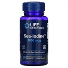 Йод, Sea-Iodine, Life Extension, 1000 мкг, 60 капсул