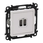 Розетка USB для зарядки Legrand Valena LIFE скрытый монтаж IP2X Белый (753412)