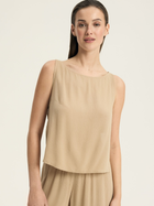Top damski bez rękawów Esotiq Mare 43152-08X M Beżowy