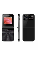 Кнопковий мобільний телефон розкладачка AIEK I15 Max на 4 сім карти Black