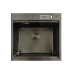 Кухонна мийка Mixxus MH5050-SK Nano-Black зі сходинкою для сушарки MX1940