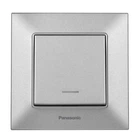 Выключатель одноклавишный с подсветкой Panasonic Arkedia Slim Серебро (WNTC0002-2SL)