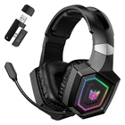 Бездротова ігрова гарнітура Onikuma GT806 із мікрофоном | 2.4G/Bluetooth 5.4/Type-C, 7.1, RGB, 60год