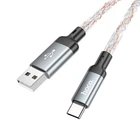 Кабель HOCO Shine U112 с подсветкой RGB - USB - Type-C 1m