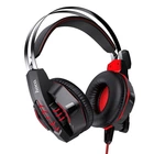 Навушники HOCO gaming Cool tour headphones LED W102 чорно червоні