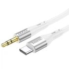 Кабель силиконовый HOCO UPA22 - 3.5mm to Type-C silicone digital audio conversion cable 1 метр белый