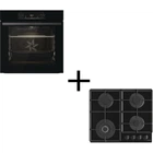 Комплект Gorenje (духовка електрична BO6735E05B + поверхня газова на склі GTW641EB), 743549, чорн (SET_BO6735E05B_GTW641EB)