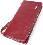 Жіночий гаманець-клатч ST Leather з натуральної шкіри бордовий з відділенням для телефону 56468